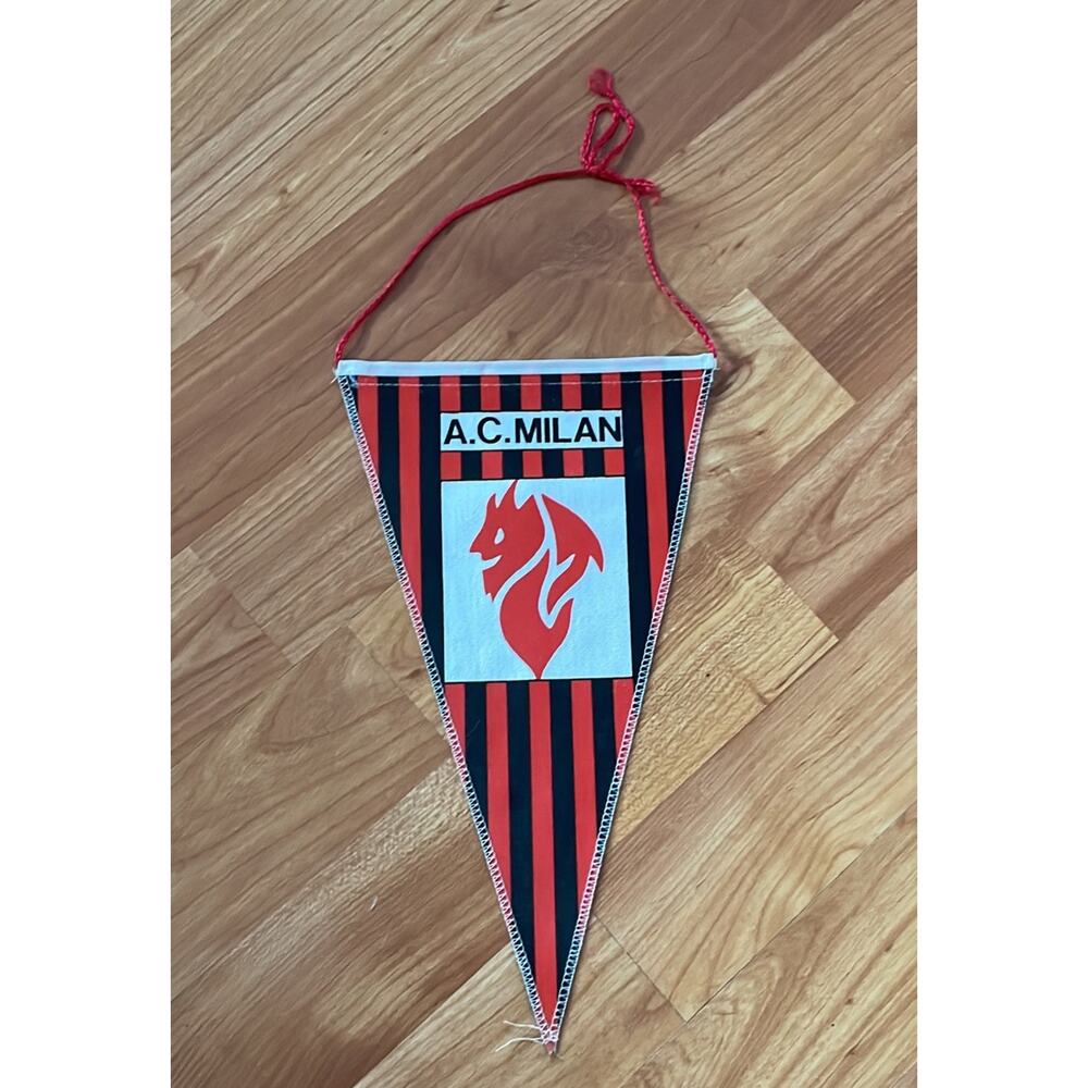 Vintage A.C Milan Soccer Banner